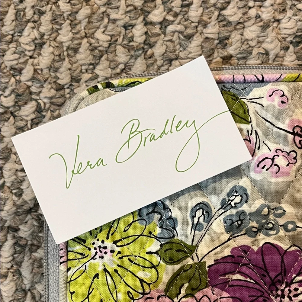 Vera Bradley Purple and Green Quilted Organizer